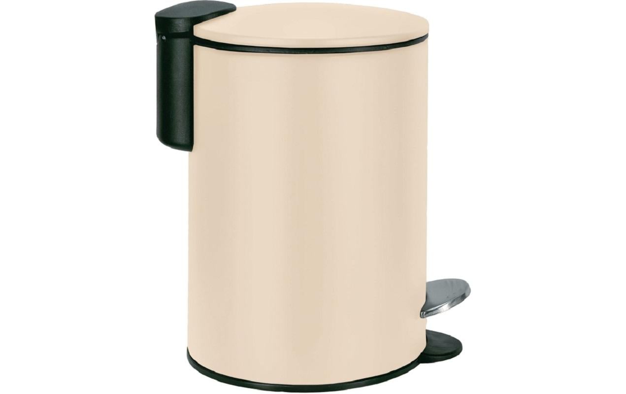 Kleine Wolke Treteimer Silence – 3 l – Metall, rund – beige – Soft-Close