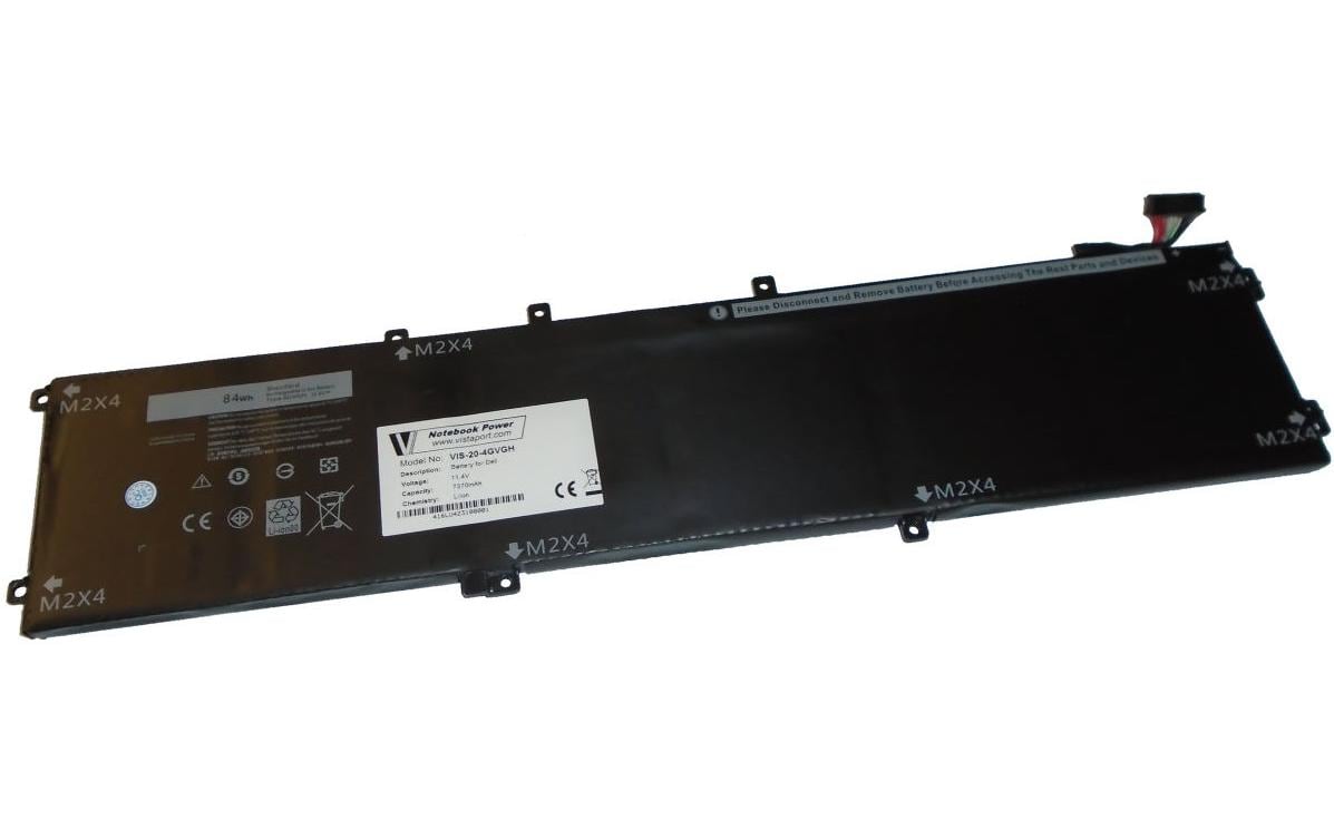 Vistaport Notebook-Akku – für Dell XPS 9550/Precision 5510 – 84 Wh, 11,4 V – Schwarz