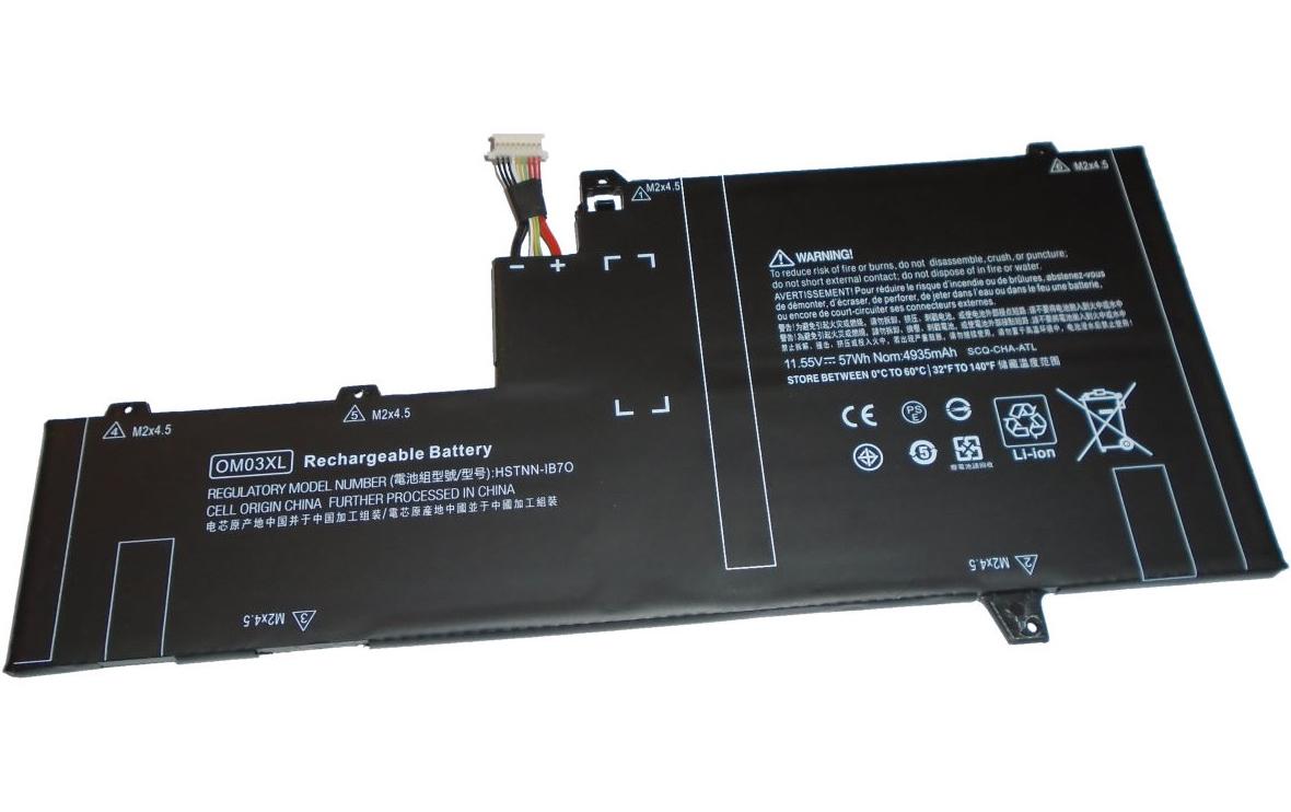 Vistaport Notebook-Akku – für HP EliteBook X360 1030 G2 – 57 Wh, 11,5 V (3 Zellen) – Schwarz