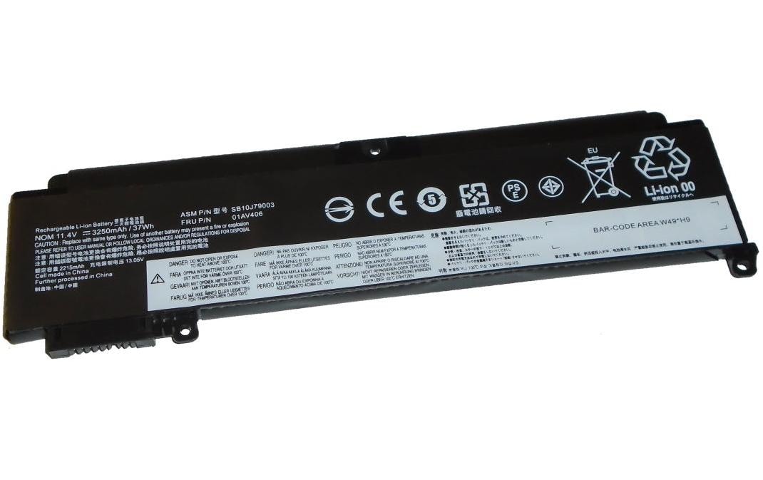 Vistaport Notebook-Akku – für Lenovo ThinkPad T460s/T470s – 26 Wh, 11,5 V (3 Zellen) – Schwarz