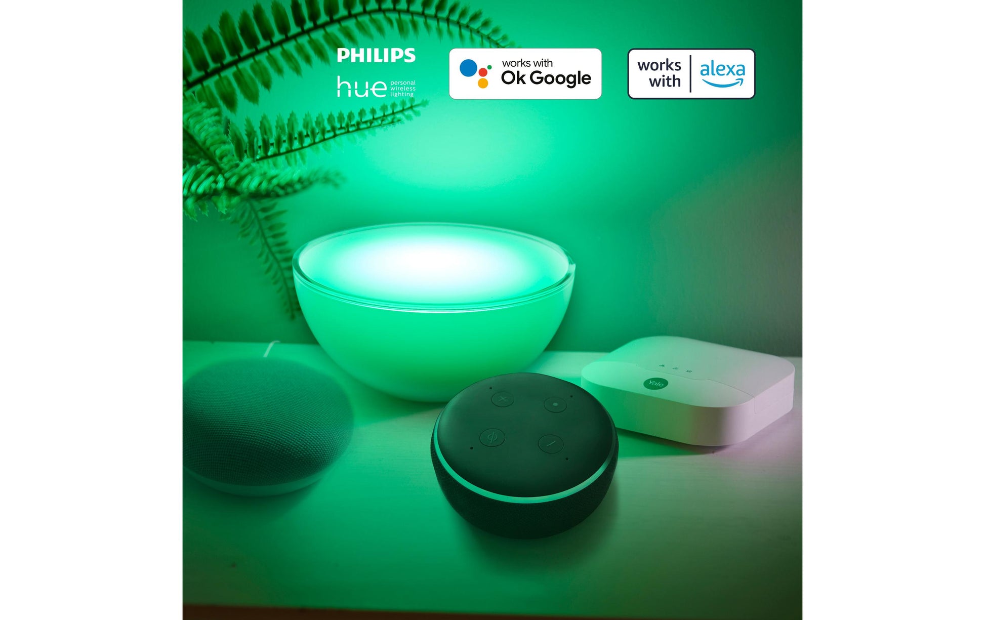 Yale Sync Home Alarm Kit IA-311 – Sensor-Hub/Pod, Funk, LAN, bis 40 Geräte – Weiss, für Yale Smart Home Alarm