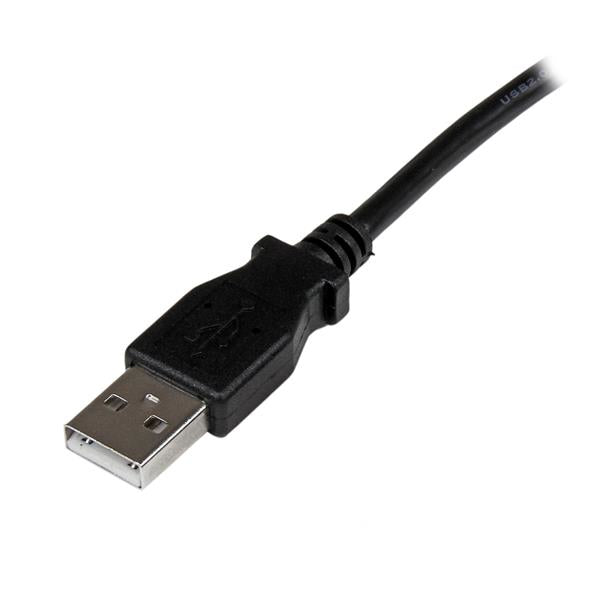 StarTech.com USB-A auf USB-B Kabel – USB 2.0 (480 Mbit/s) – 3 m – Abgewinkelt – Schwarz