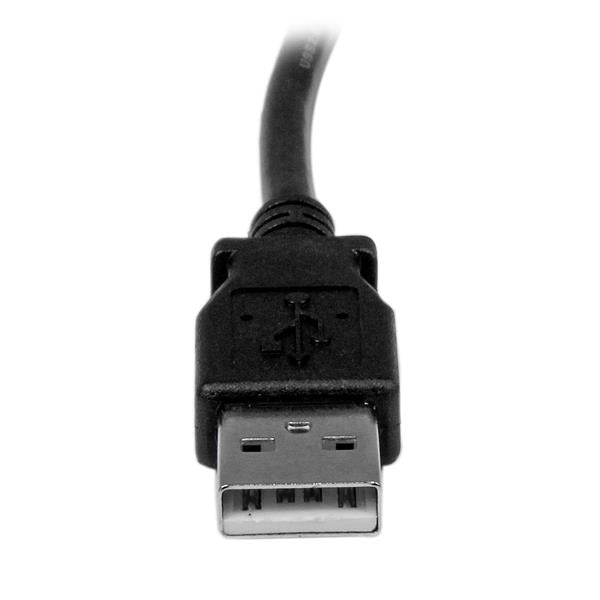 StarTech.com USB-A auf USB-B Kabel – USB 2.0 (480 Mbit/s) – 1 m – Abgewinkelt – Schwarz