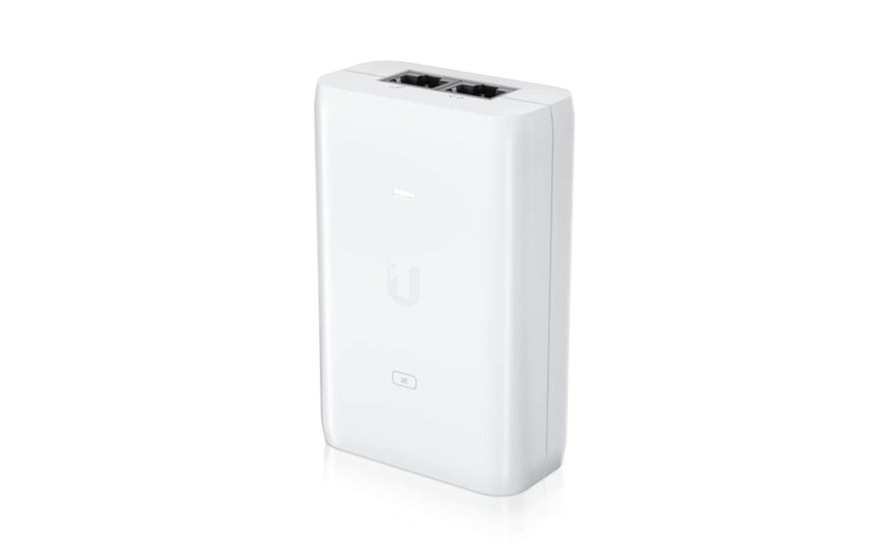 Ubiquiti U-POE-AT PoE-Injektor 30 W – IEEE 802.3at – Gigabit Ethernet, 48 V – Weiss