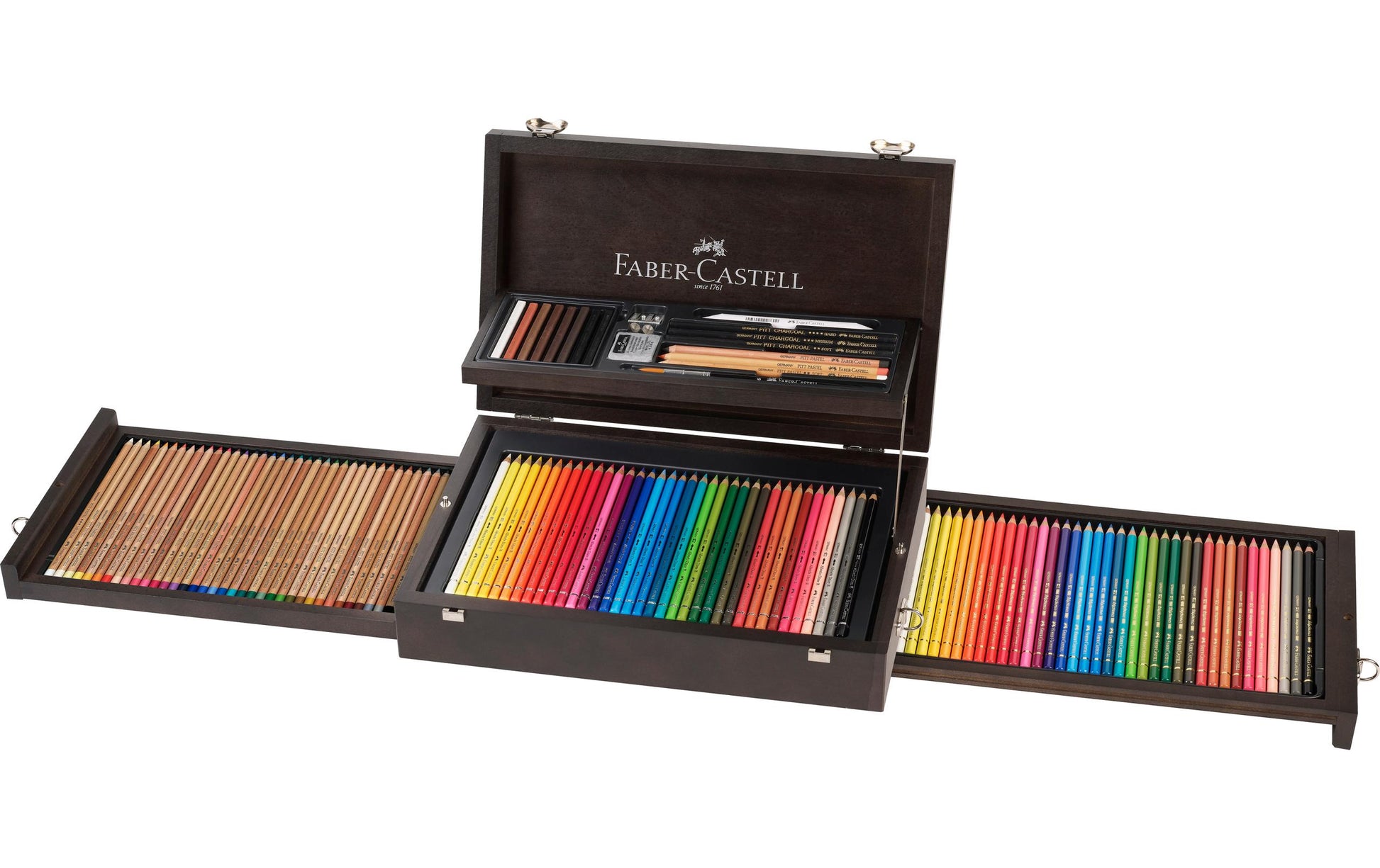 Faber-Castell Buntstift, Mehrfarbig, Pastell, 125er-Holzkiste