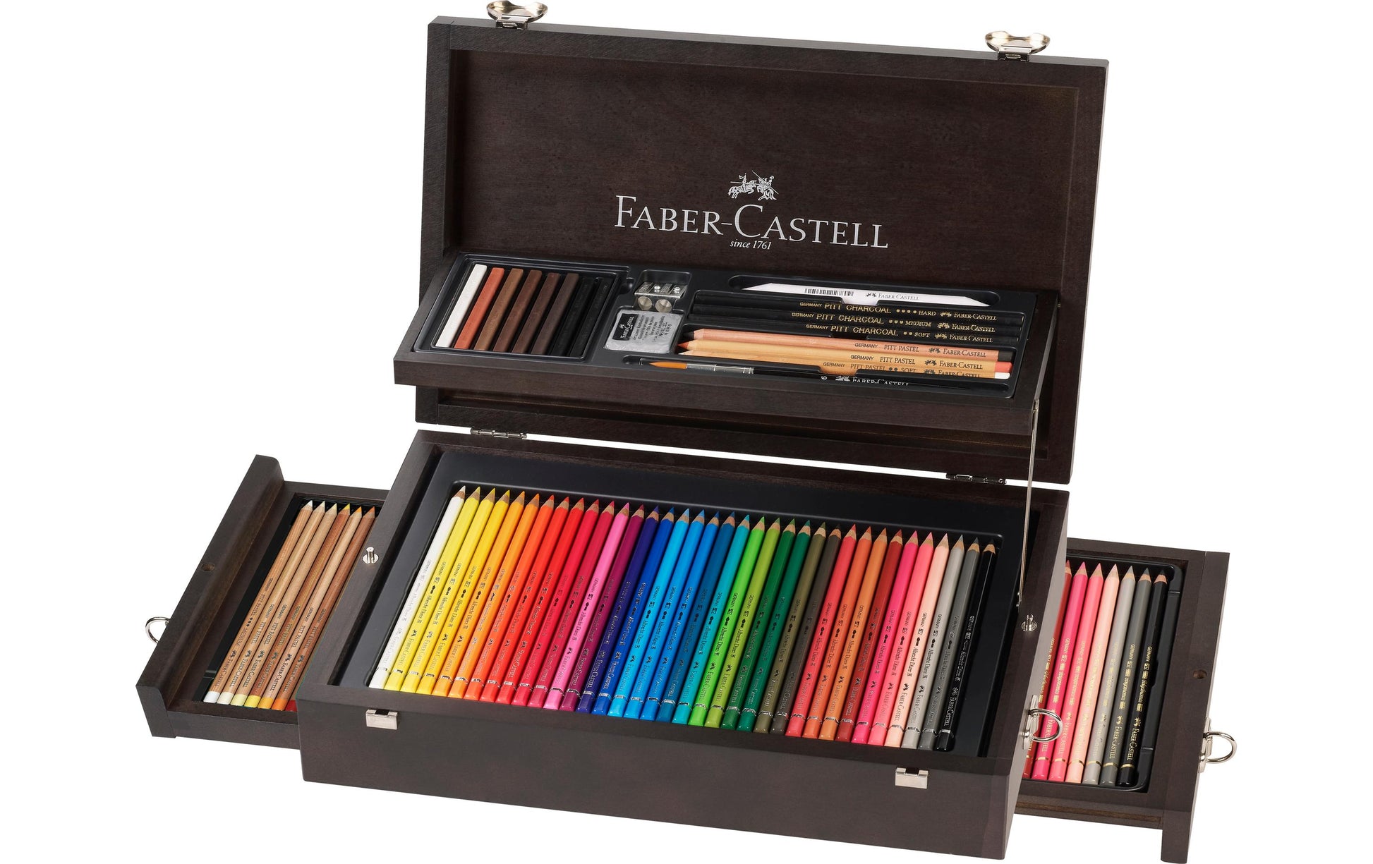 Faber-Castell Buntstift, Mehrfarbig, Pastell, 125er-Holzkiste