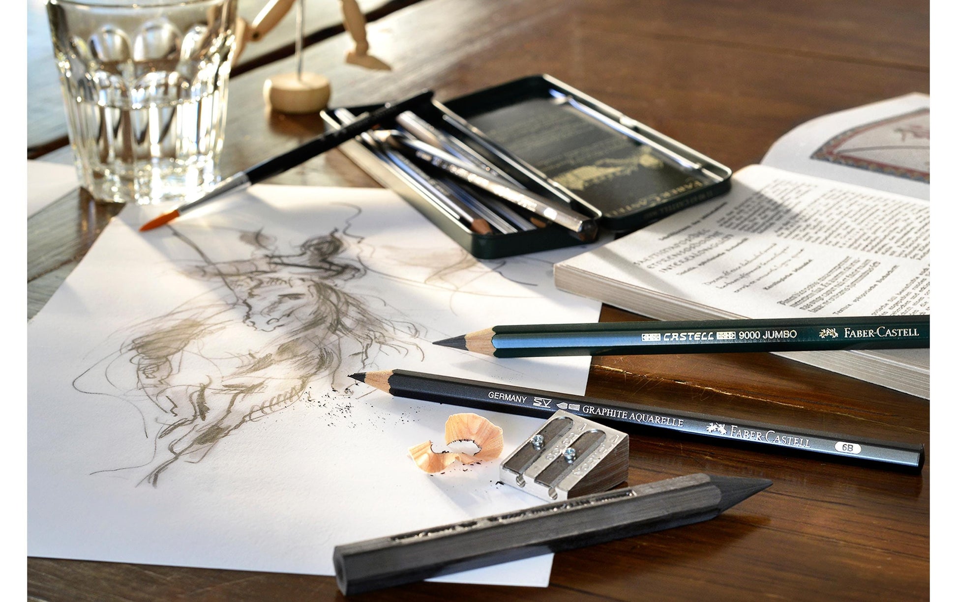 Faber-Castell Pitt Graphit-Set, 2B – 7-teiliges Set