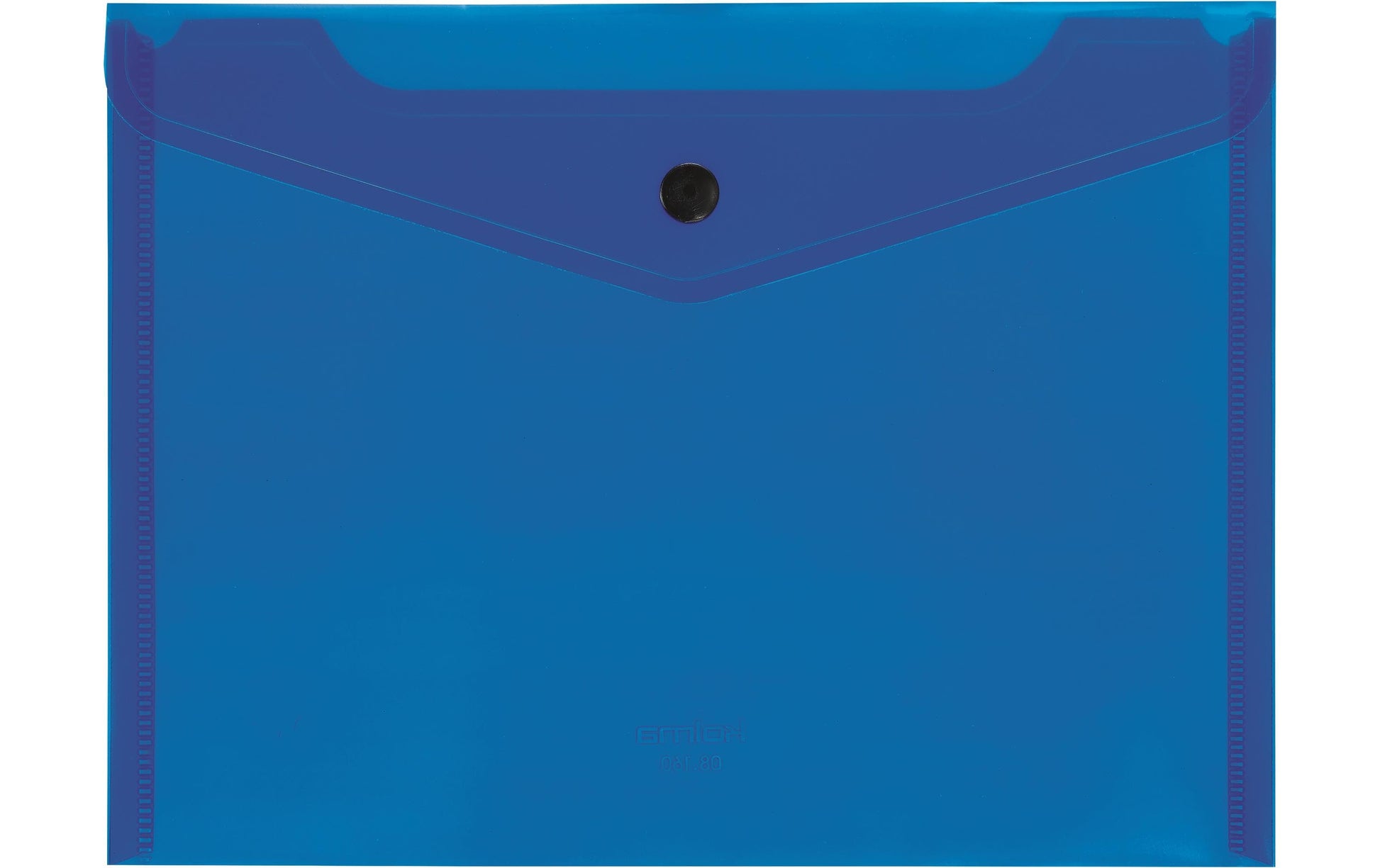 Kolma Dokumentenmappe A5 – 1 Fach, Druckknopf, Polypropylen (PP), Blau, Durchscheinend, bis 50 Blatt