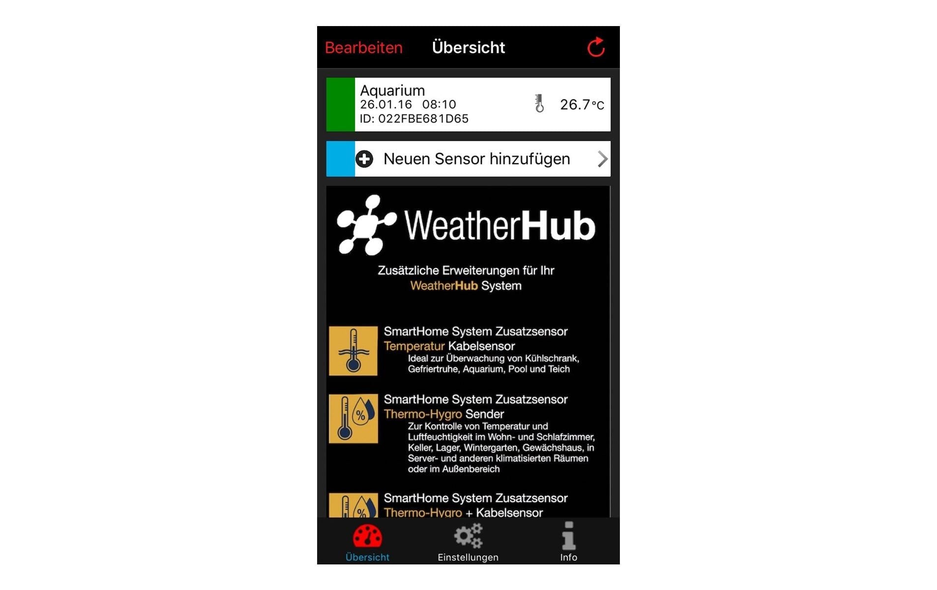 TFA-Dostmann WeatherHub SET2 Temperatur-/Feuchtesensor – Kabelgebunden, −30–60 °C, Innen/Aussen