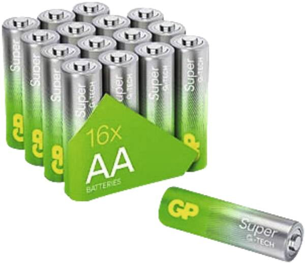 GP Batteries AA Batterien, Alkaline, 1,5 V – 16 Stk.