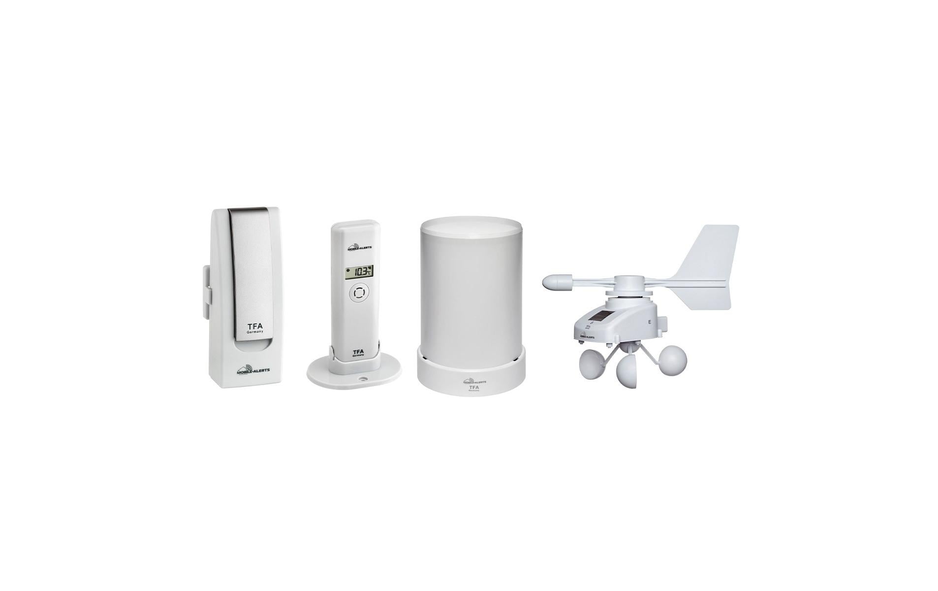 TFA-Dostmann WeatherHub SET5 – Smart-Hub/Bridge – WLAN, 868 MHz, Feuchte, Regen, Temperatur, Wind – Weiss