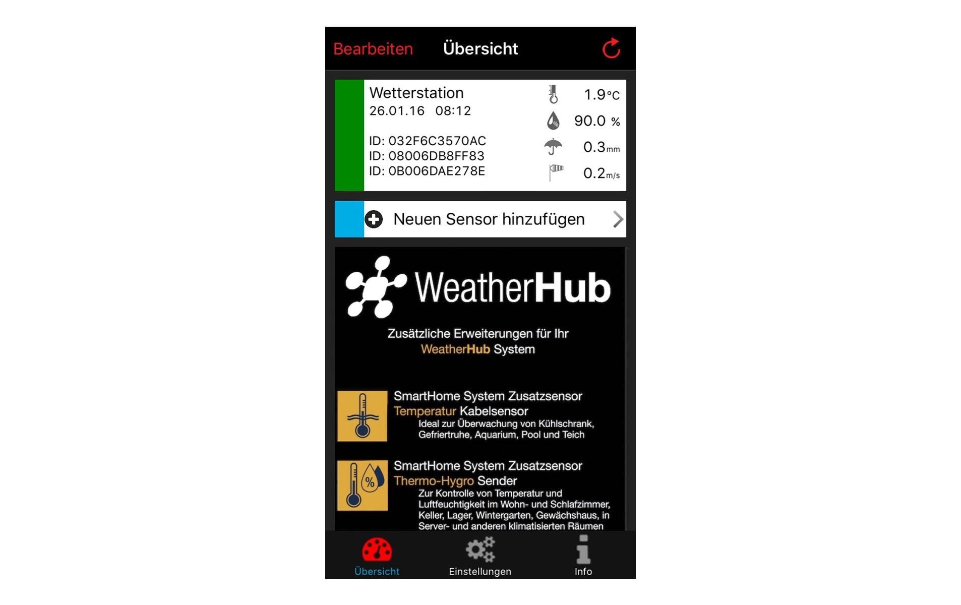 TFA-Dostmann WeatherHub SET5 – Smart-Hub/Bridge – WLAN, 868 MHz, Feuchte, Regen, Temperatur, Wind – Weiss