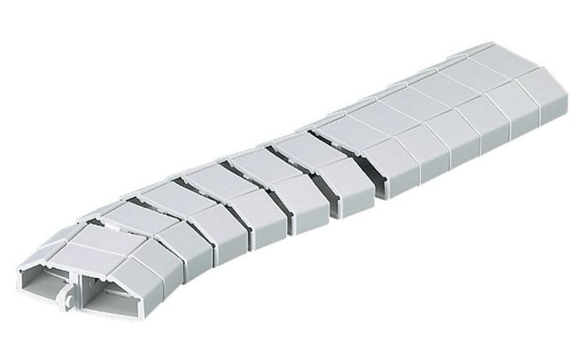 R&M FLEXkanal Untertisch-Kabelwanne – 800 × 20,5 × 61 mm – Kunststoff – Grau, 1 Stk.