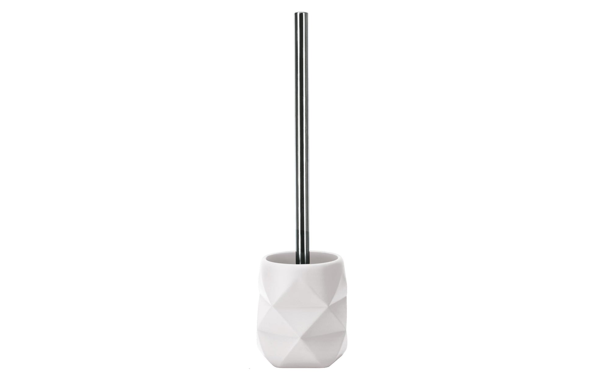 Kleine Wolke Crackle – WC-Bürstenset – Polyresin, Weiss, H 39 cm, Ø 10,6 cm
