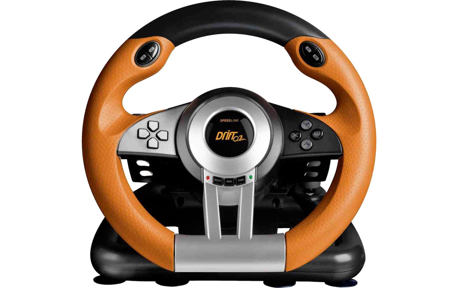 SPEEDLINK DRIFT O.Z. SL6695BKO – Gamepad – USB (kabelgebunden), Lenkrad mit Pedalen, 12 Tasten, Vibration – für PC