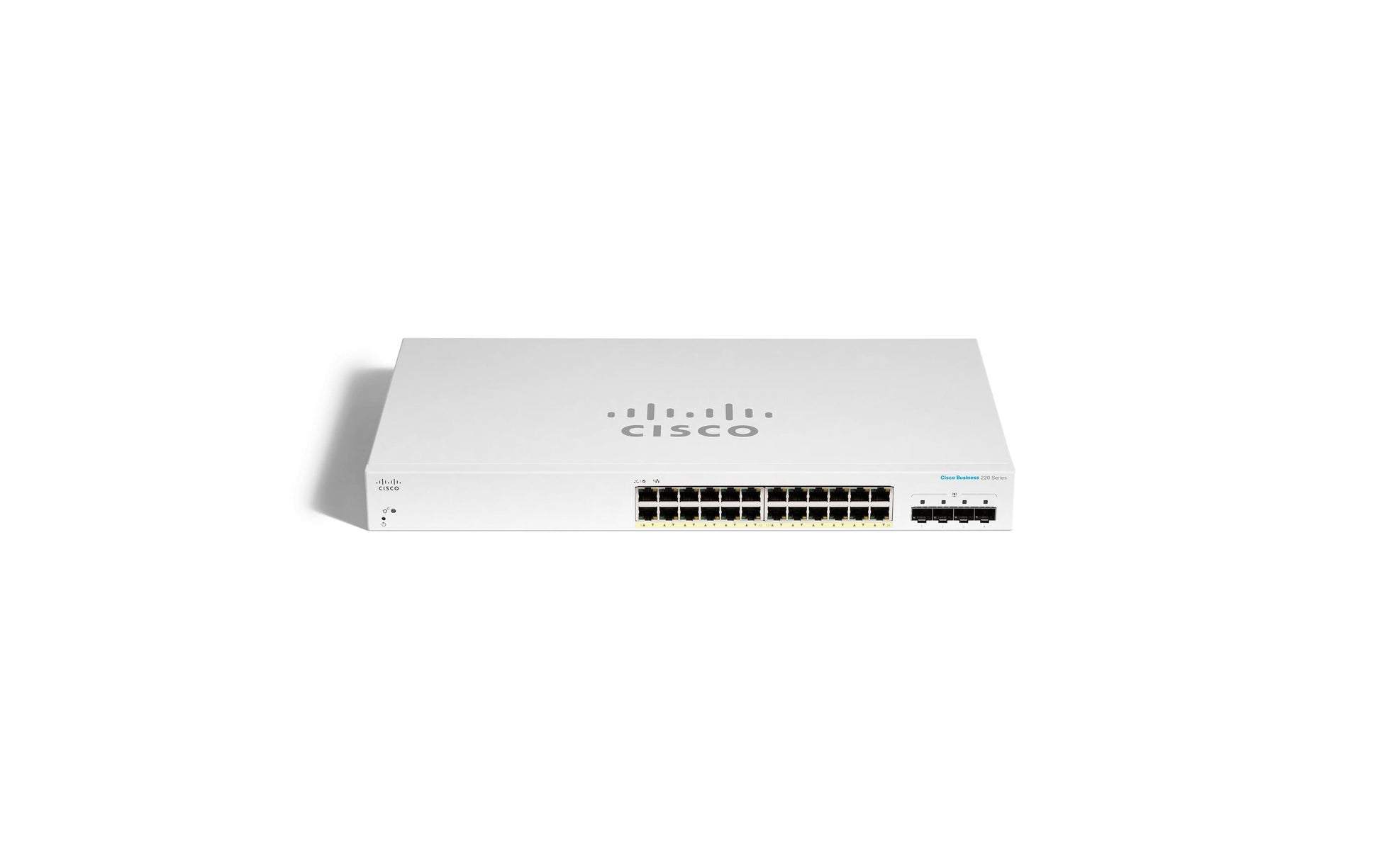 Cisco CBS220-24P-4G – Managed Switch – 24×GbE, 4×SFP, L2, PoE, 1U