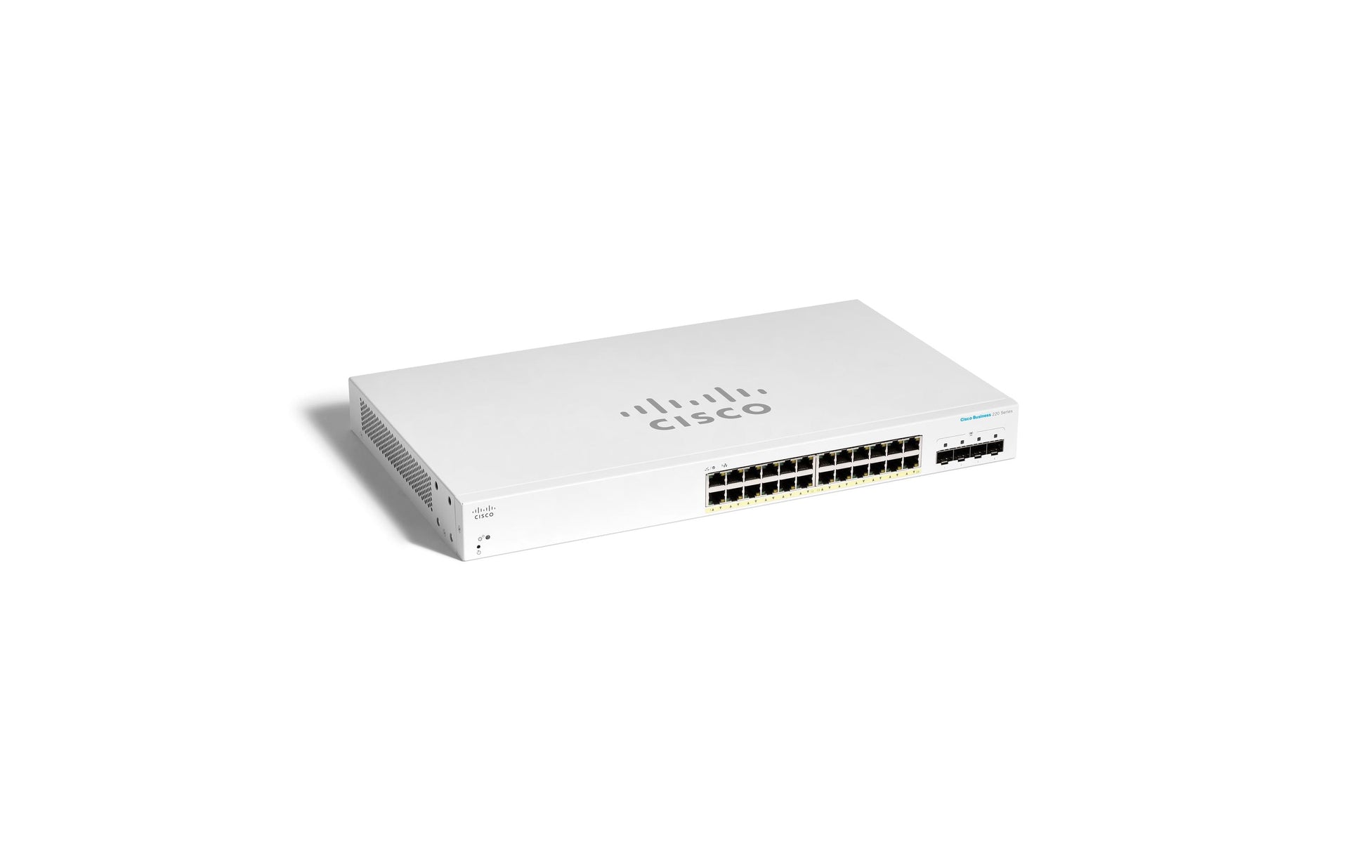 Cisco CBS220-24P-4G – Managed Switch – 24×GbE, 4×SFP, L2, PoE, 1U