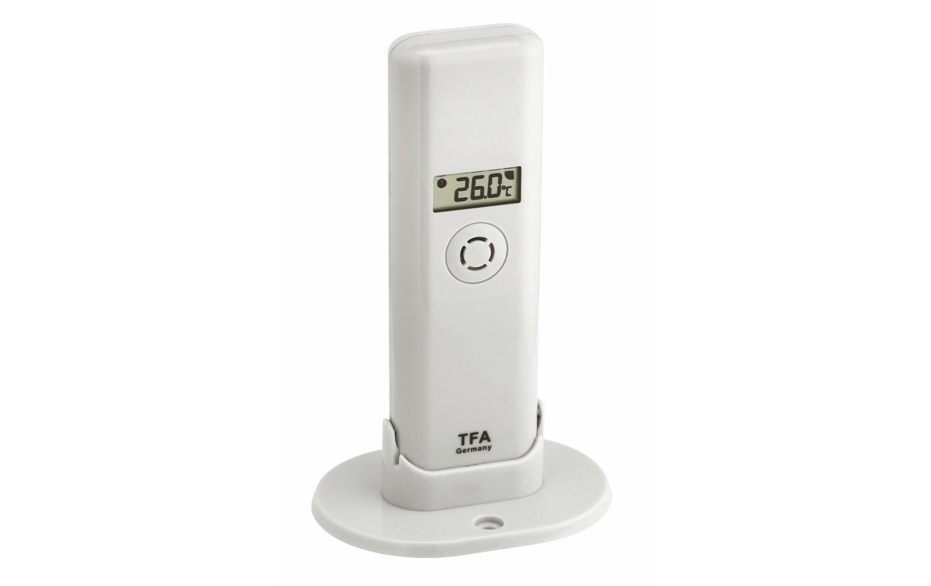 TFA-Dostmann WeatherHub SET8 – Wetterstation, innen/aussen, Hygrometer, inkl. Aussensensor – Weiss