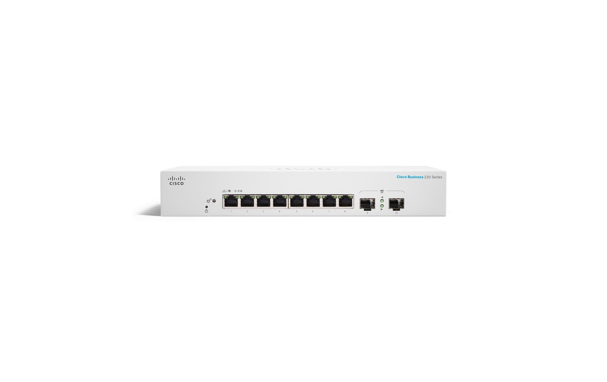 Cisco CBS220-8T-E-2G – Managed L2 Switch – 8× 1G, 2× SFP, 19", 1U