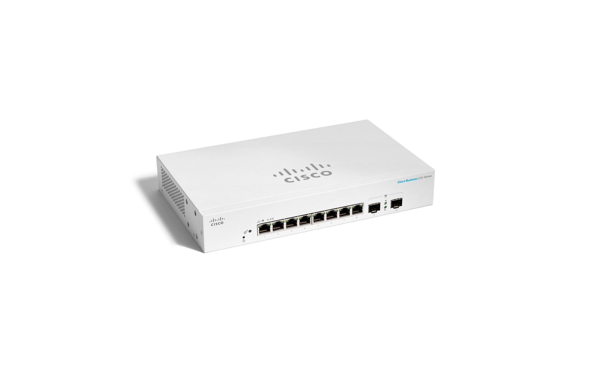 Cisco CBS220-8T-E-2G – Managed L2 Switch – 8× 1G, 2× SFP, 19", 1U