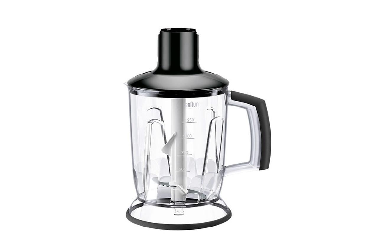Braun Zerkleinerer-Aufsatz MQS601BK – 1,25 l, für MultiQuick 7/9 (HB701XX, 4200, HB901XX), Edelstahl