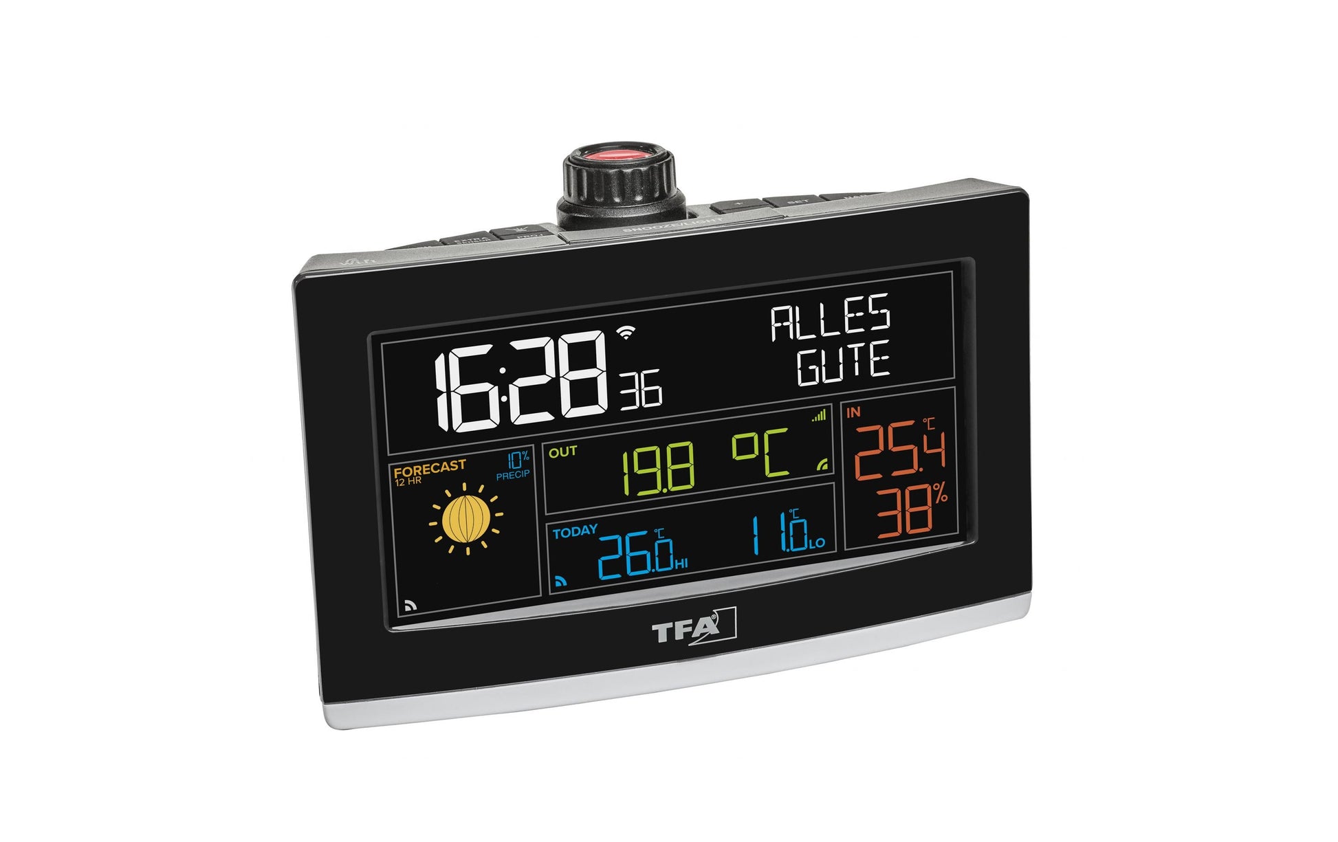 TFA-Dostmann TFA Dostmann VIEW SHOW Wetterstation – WLAN, 0–37,7 °C, 10–99 %, Innen/Aussen