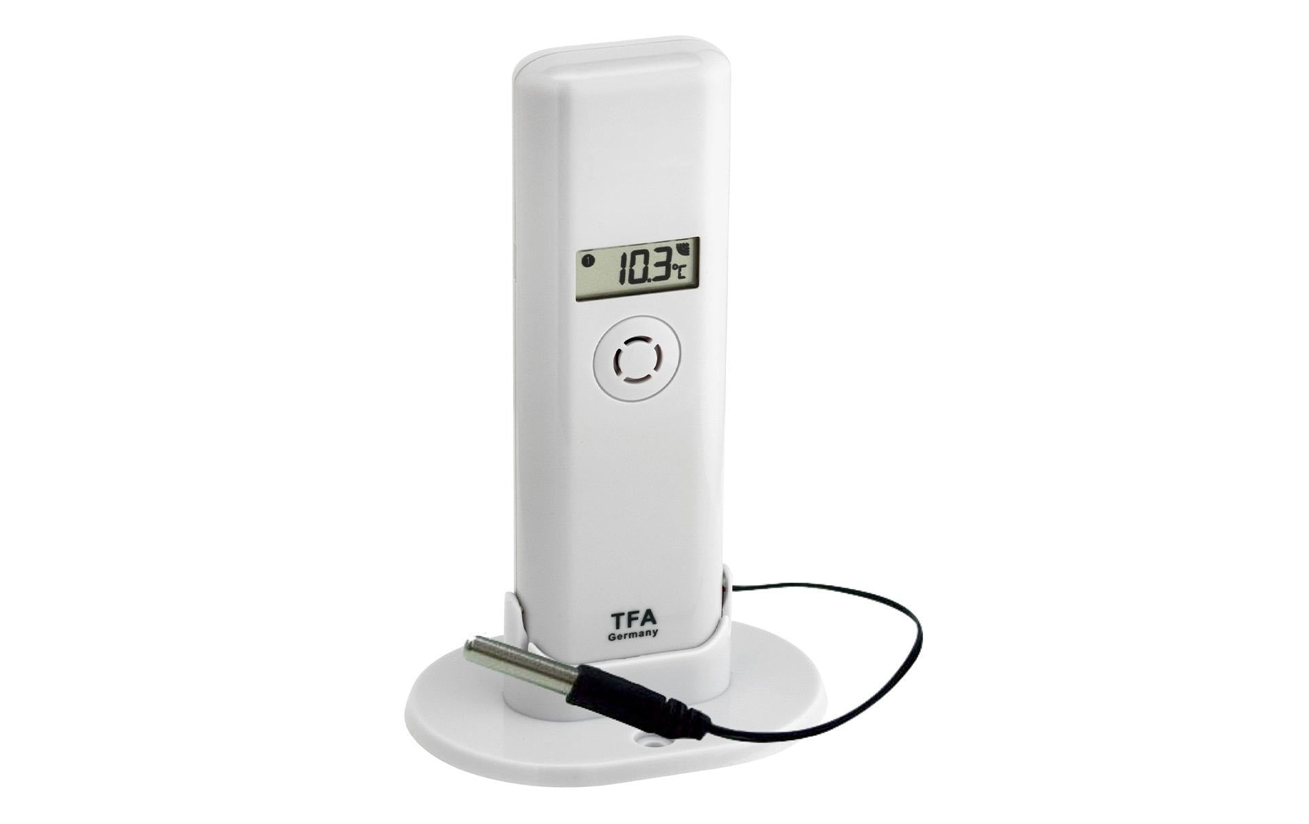 TFA-Dostmann WeatherHub SET Temperatur-/Feuchtesensor – 868 MHz, −40–60 °C, 0–99 %, Innen/Aussen