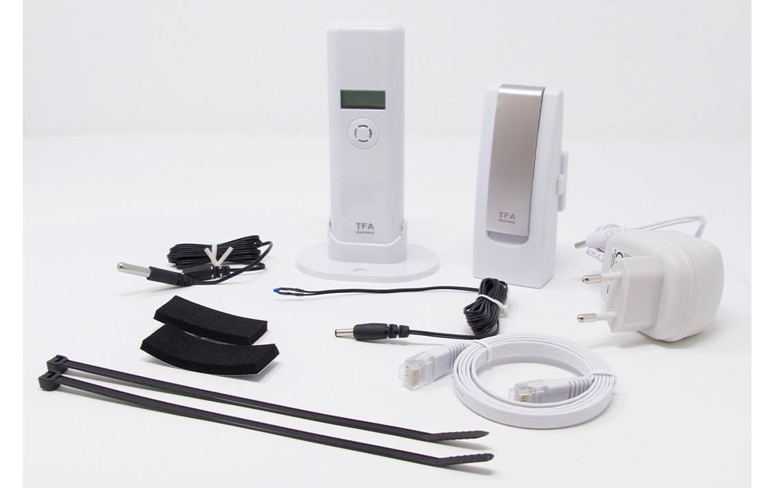 TFA-Dostmann WeatherHub SET Temperatur-/Feuchtesensor – 868 MHz, −40–60 °C, 0–99 %, Innen/Aussen