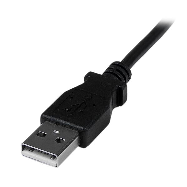 StarTech.com USB-A auf Mini-USB-B Kabel – USB 2.0 (480 Mbit/s) – 2 m – Abgewinkelt, PVC-Mantel – Schwarz