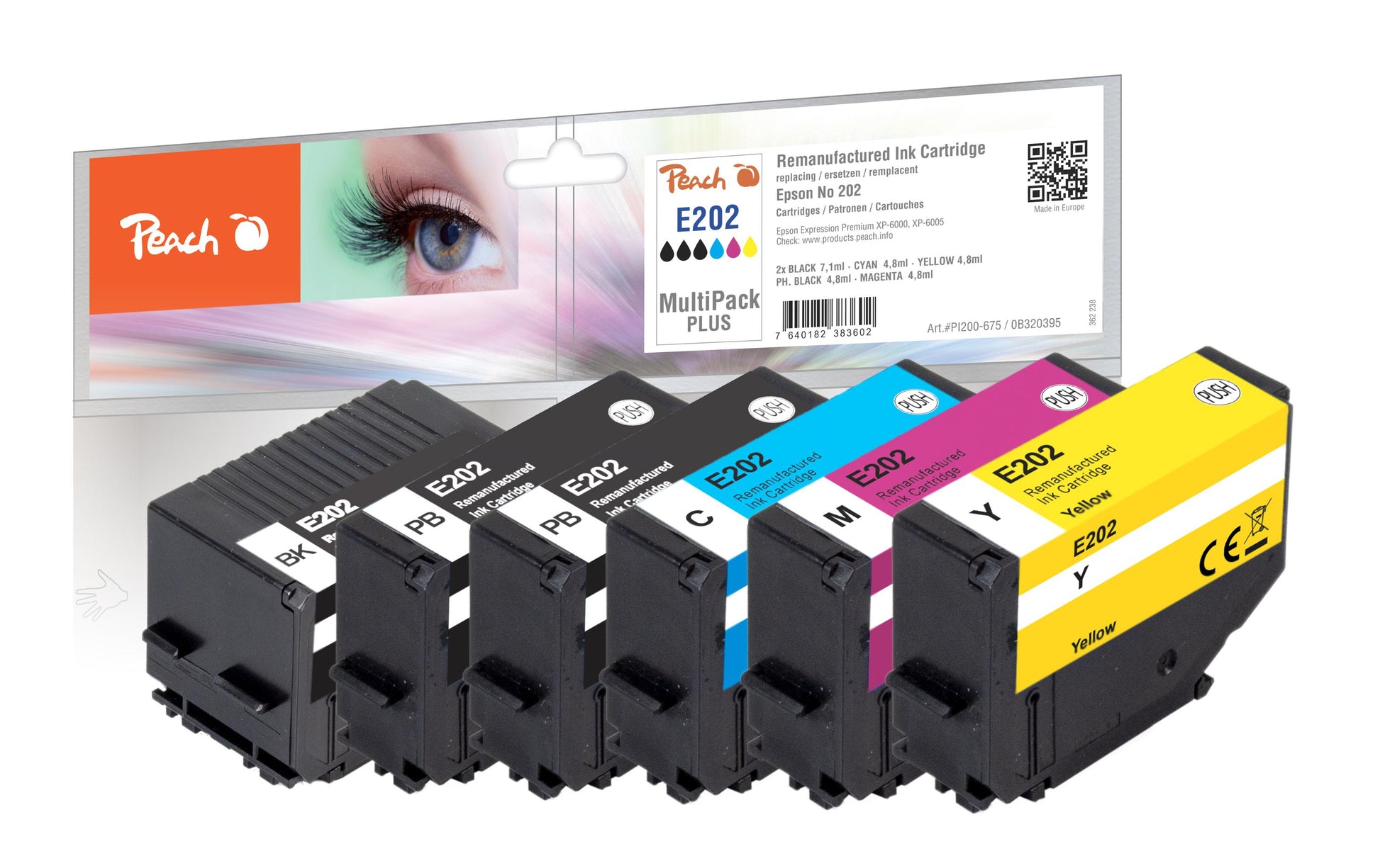 Peach PI200-675 – Tintenpatrone, kompatibel mit Epson Nr. 202, Multipack