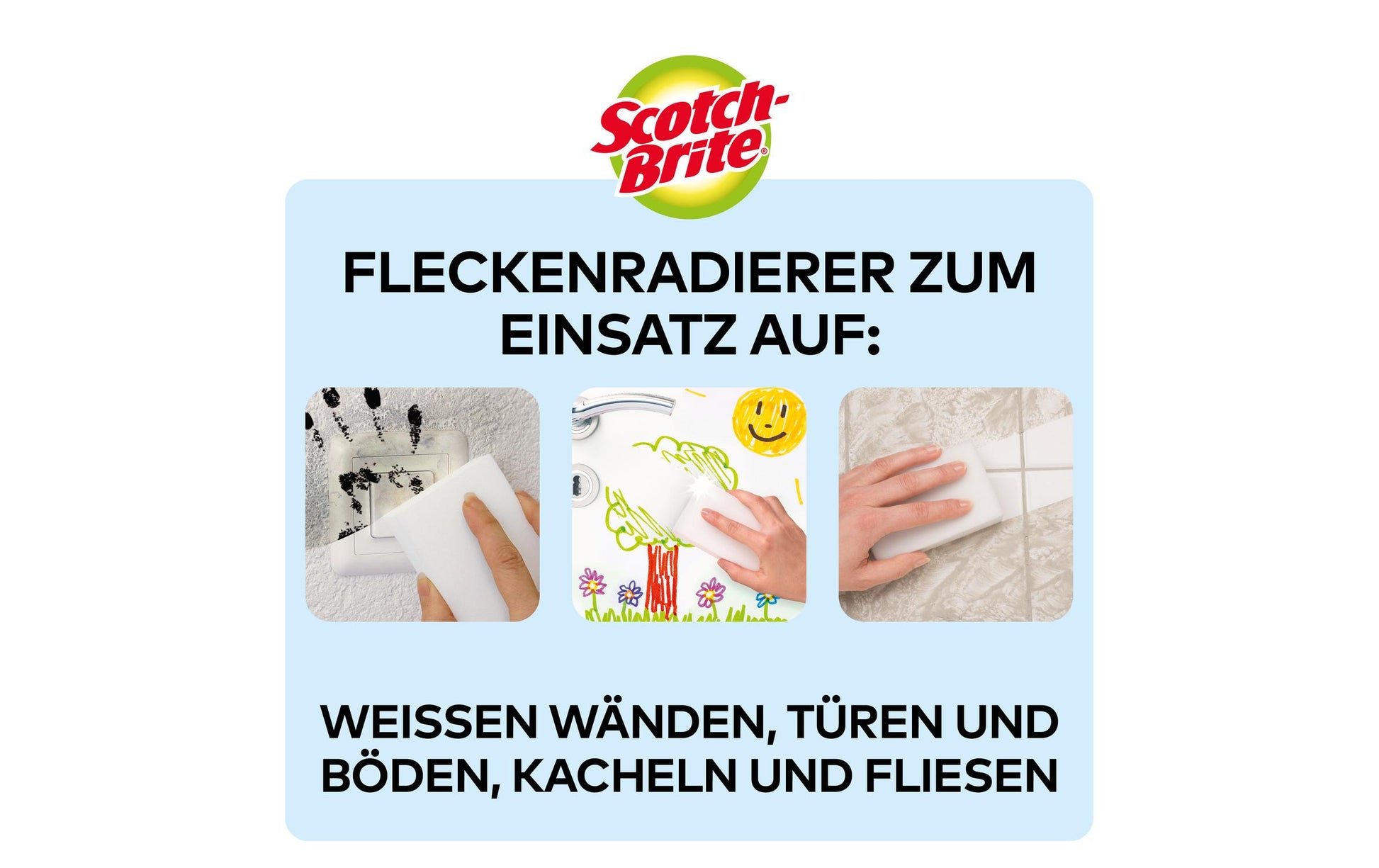 3M Universalschwamm Magic Pad – Kunststoff, 15,7 × 11 × 3 cm, weiss, 2 Stk.