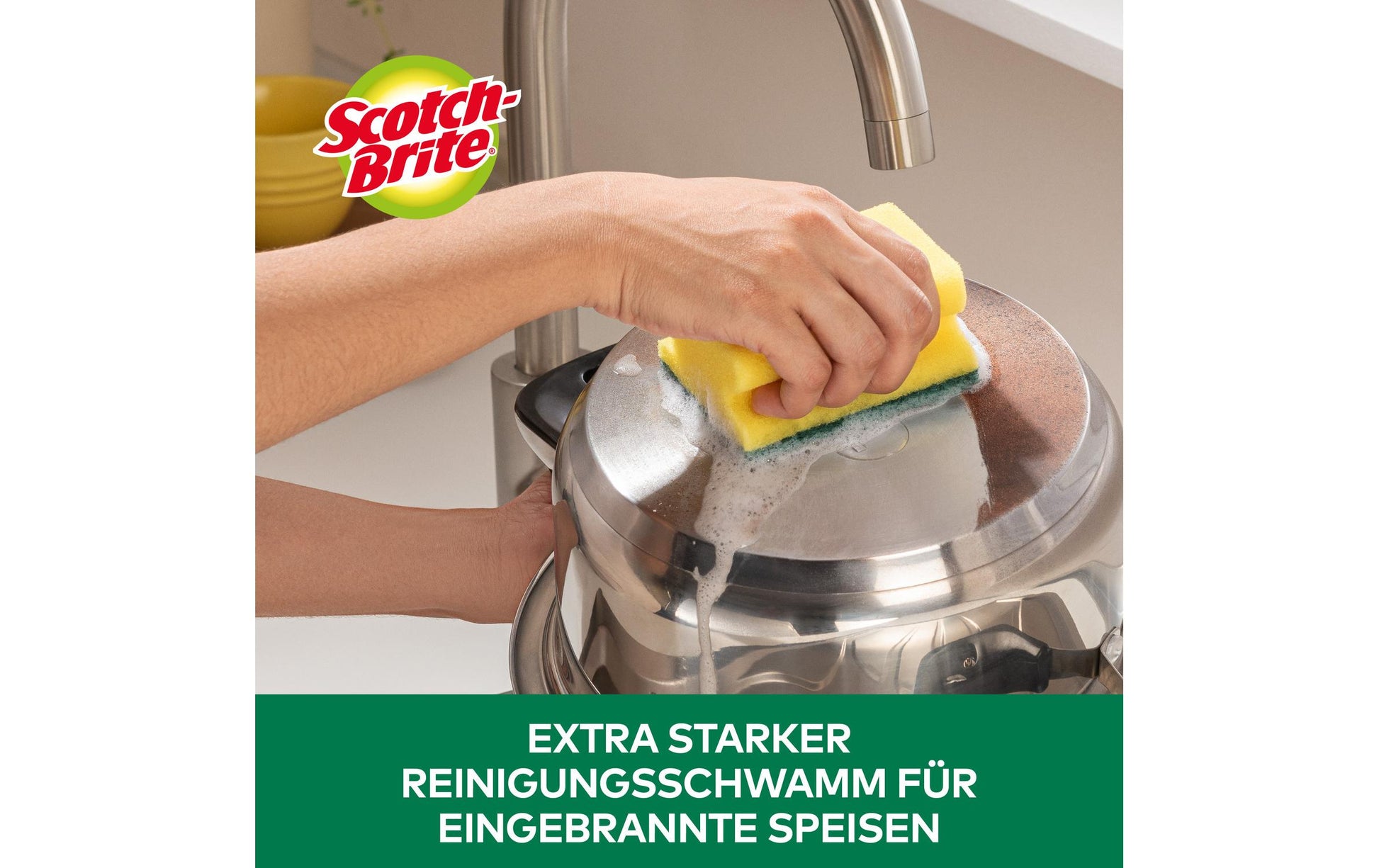 3M Scotch-Brite Scheuerschwamm Classic – Schaumstoff, Rechteckig, für Pfannen, mehrfarbig, 16 Stk.
