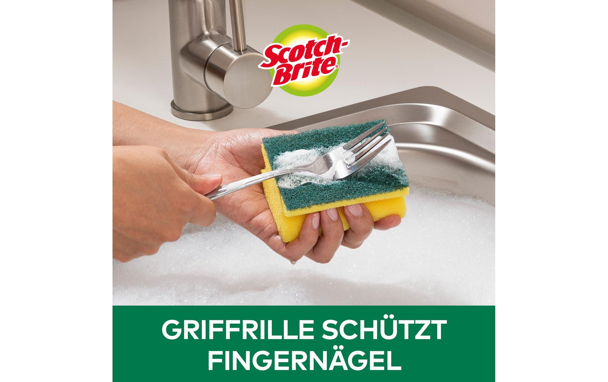 3M Scotch-Brite Scheuerschwamm Classic – Schaumstoff, Rechteckig, für Pfannen, mehrfarbig, 16 Stk.