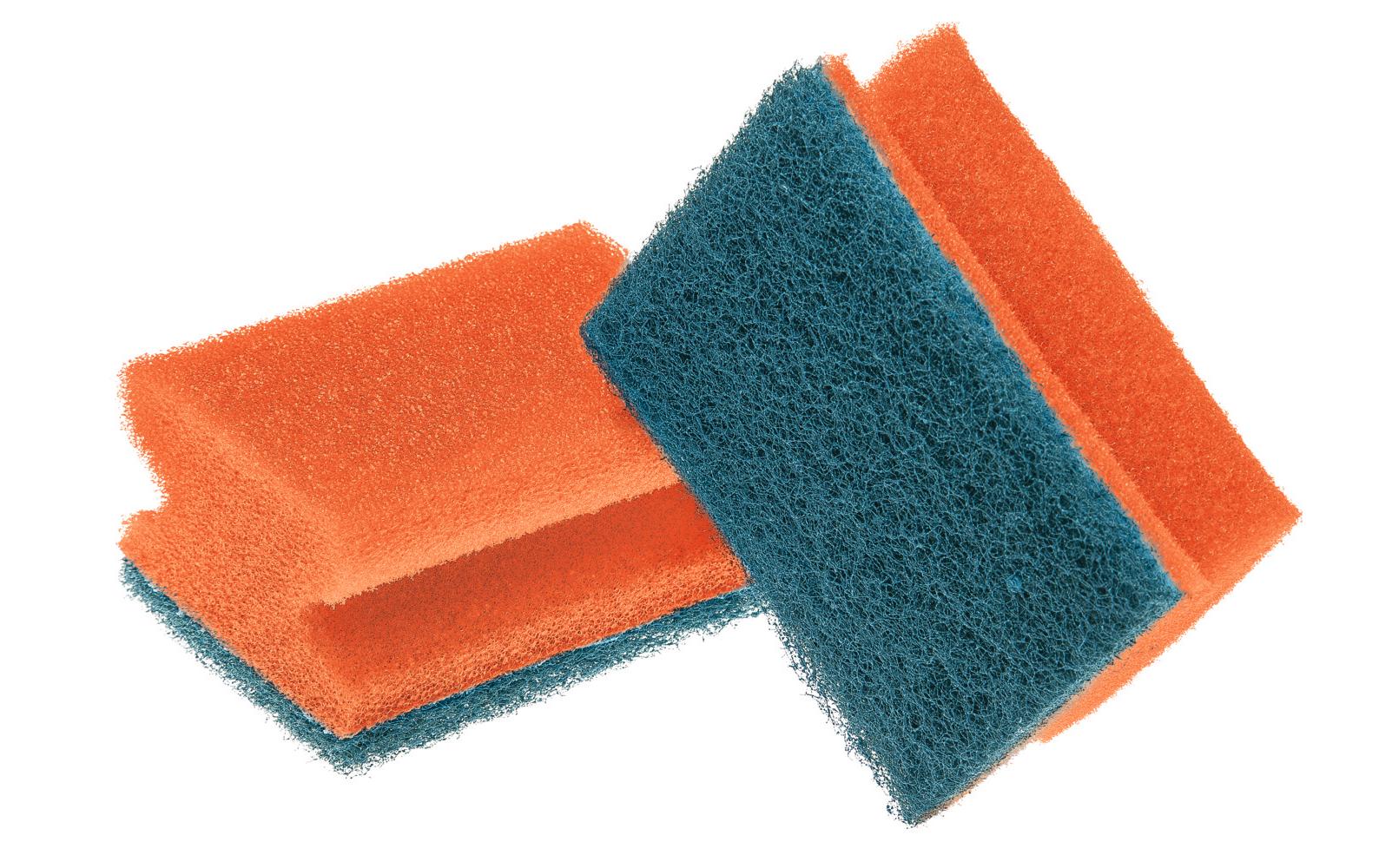 Scotch-Brite Schwamm – Kunststoff, 9 × 7 × 4,5 cm, rot, für Kochgeschirr und Glas, 6 Stk.