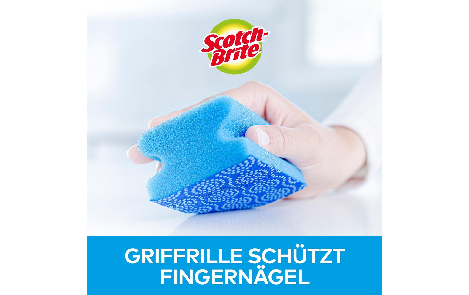 Scotch-Brite Spülschwamm Fresh – Schaumstoff, für Glas, blau, 2 Stk.