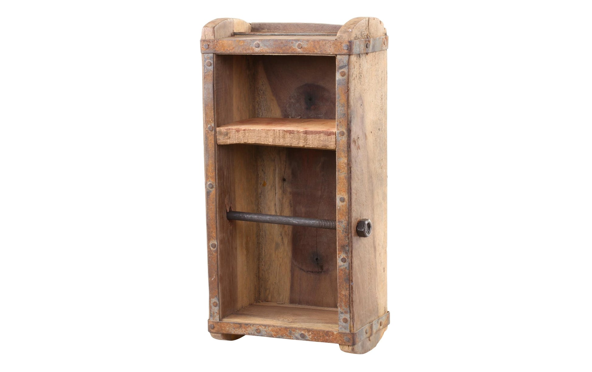 Chic Antique Toilettenpapierhalter – Holz, Braun, Wandmontiert, Zum Bohren, 10 × 15 × 30 cm