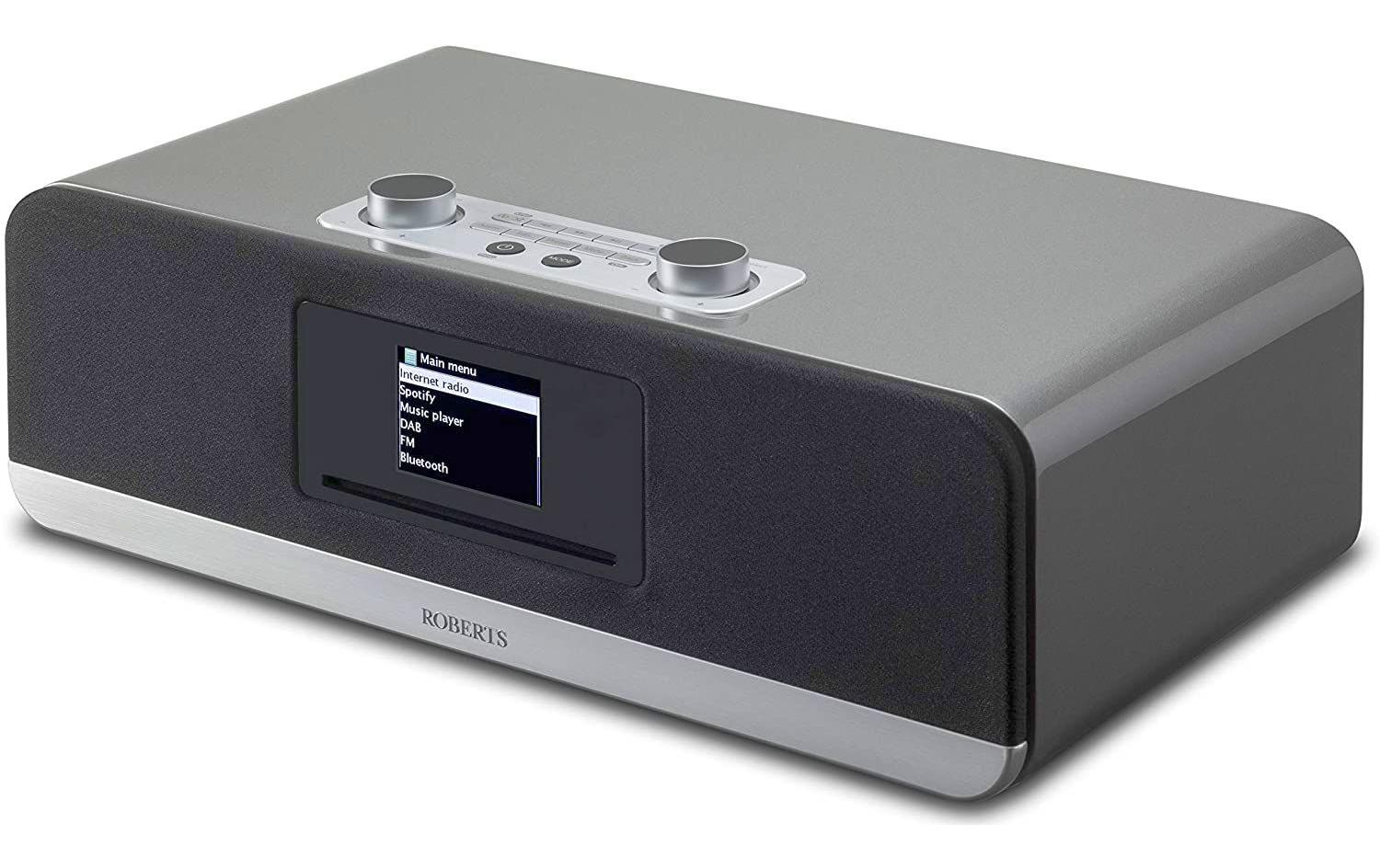Roberts Radio Roberts Stream 67 – DAB-/Internetradio – Tischradio – DAB+, UKW, CD, Bluetooth – Silber