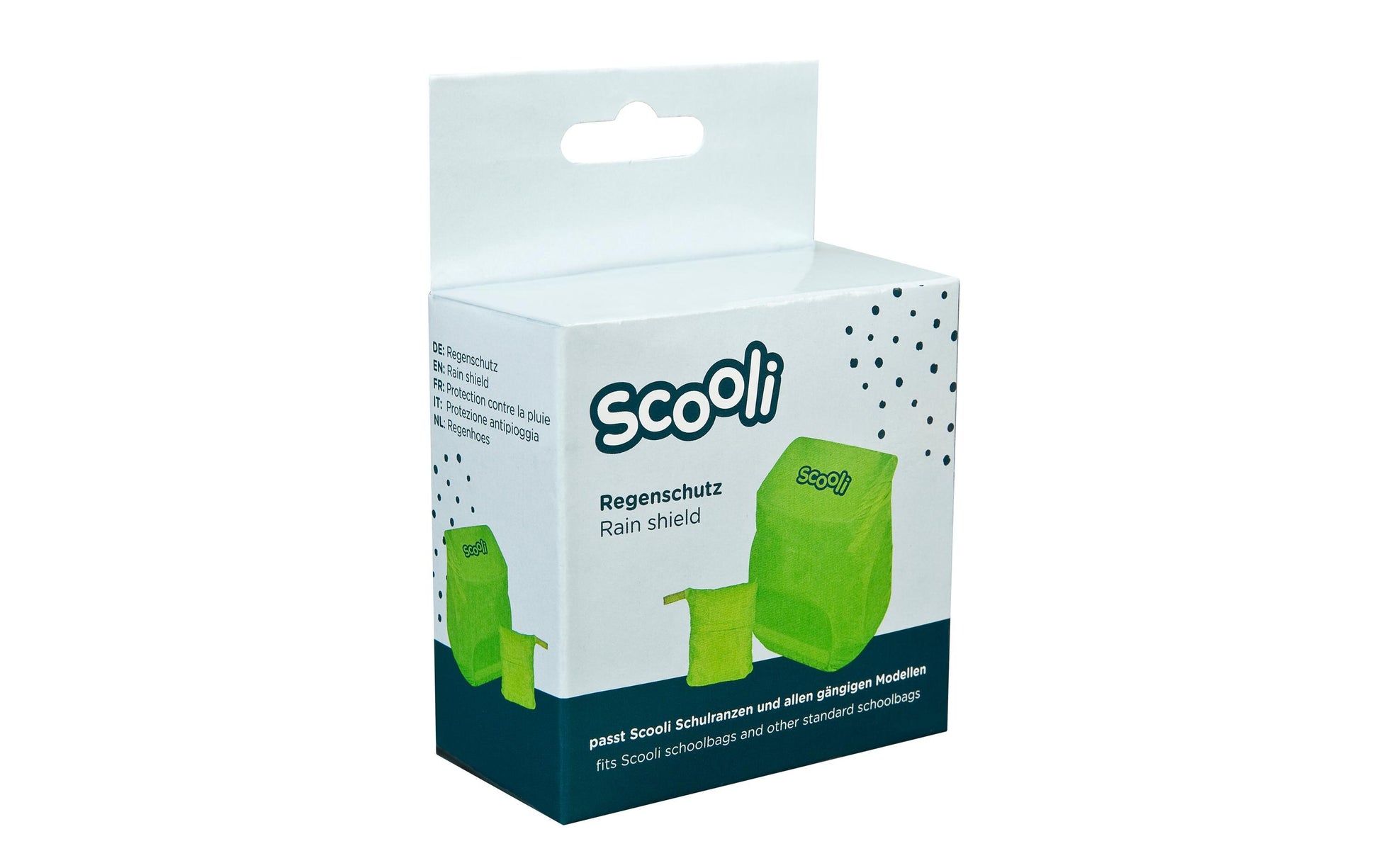 Scooli Rucksack-Regenschutz – reflektierend – Limette – SCOO5001