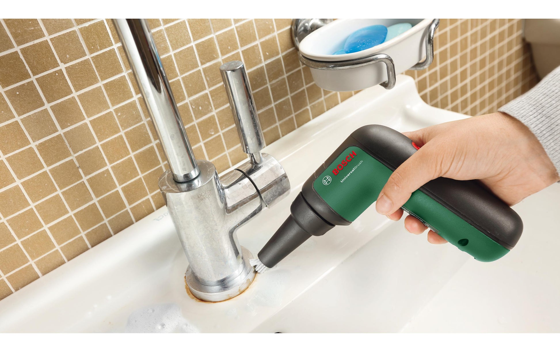 Bosch Elektrische Reinigungsbürste (Hand) – 3,6 V, Li-Ion, Klettverschluss, Schwarz