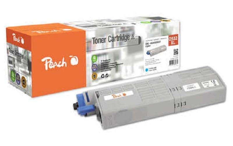 Peach Toner 46490403 – cyan, 1500 Seiten – für OKI C532/C542/MC563 und andere