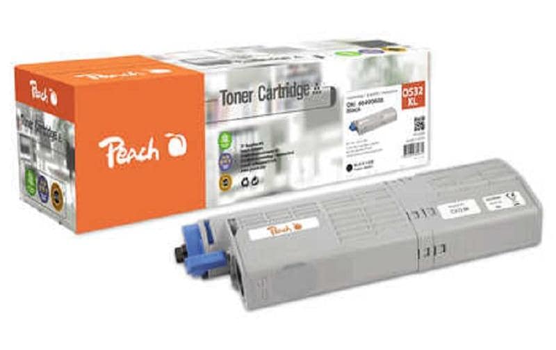 Peach 46490404 Schwarz Toner – Kompatibel – 14er-Pack – je 1'500 Seiten – für OKI C 532/C 542/MC 563 u. a.