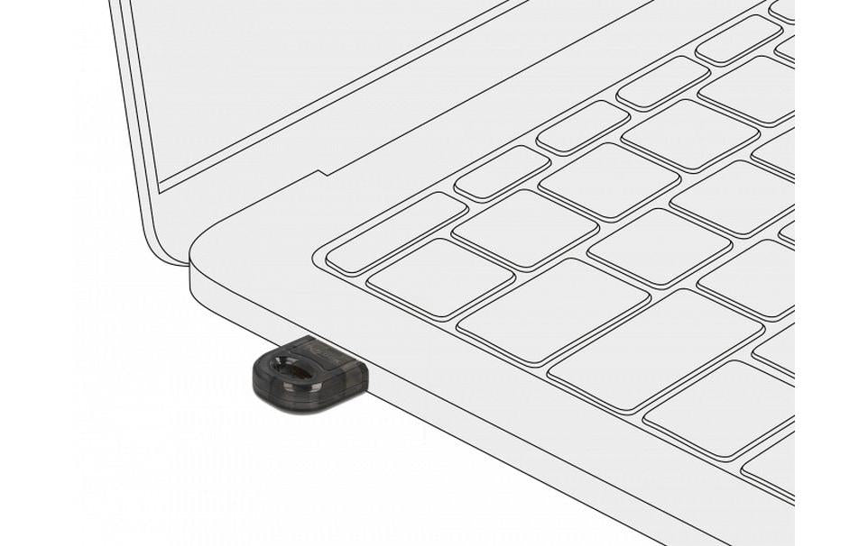 DeLOCK 61012 USB Bluetooth Adapter – Bluetooth 5.0, USB 2.0, A2DP – für Laptop