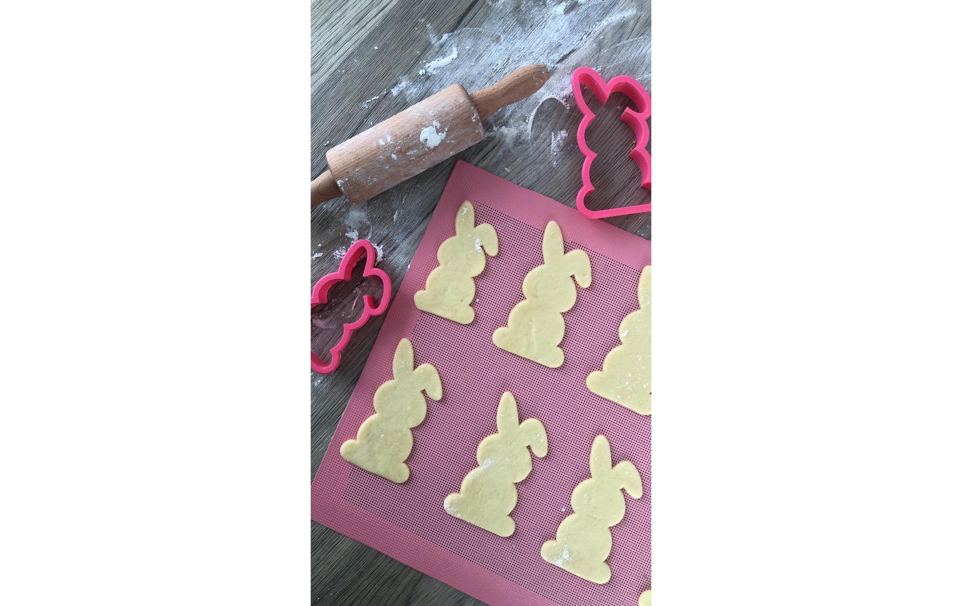 Cut my Cookies Backmatte 30 × 40 cm, Fiberglas/Silikon, Rosa