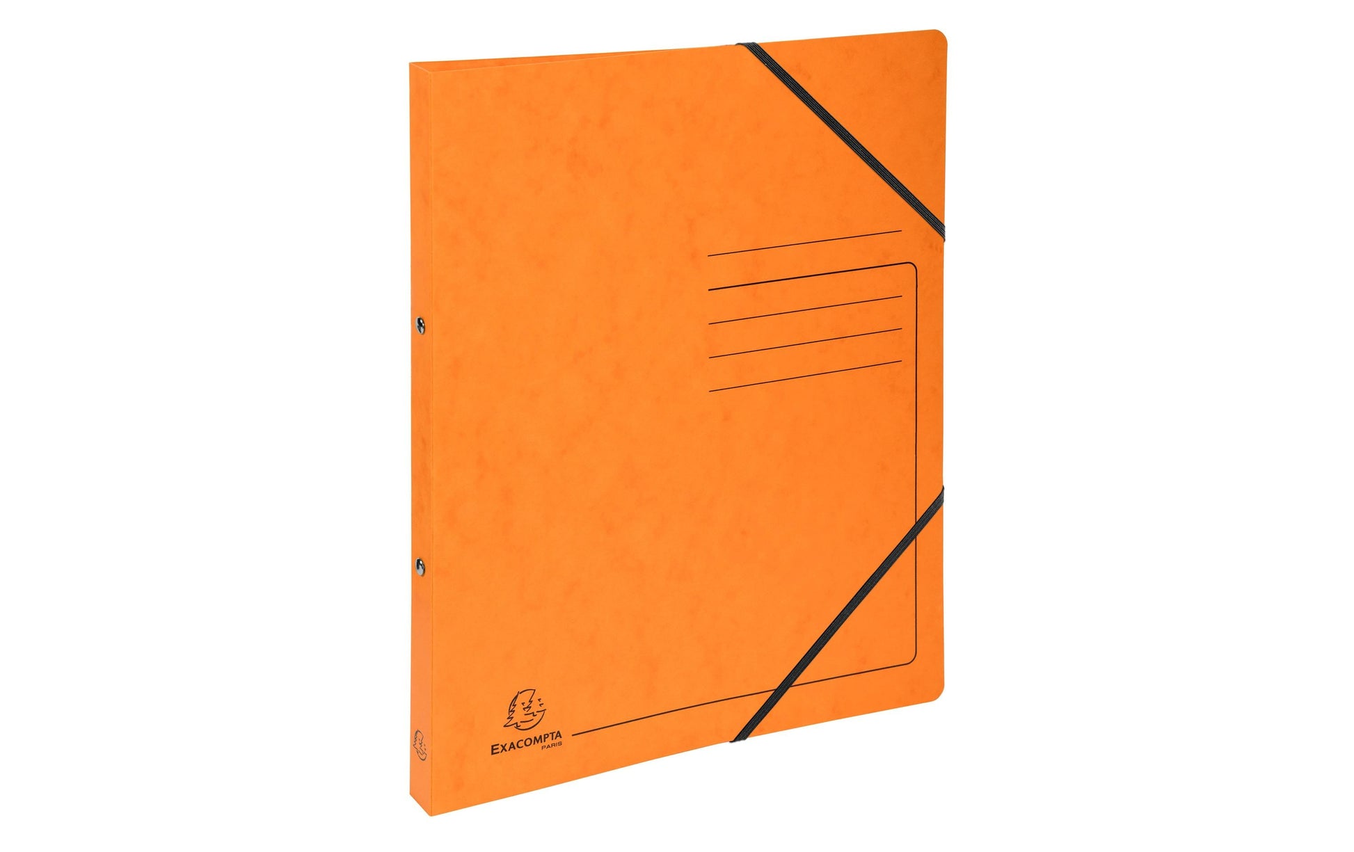 Exacompta Ringbuch – 2-Ring Ø 15 mm – für A4 – Rückenbreite 2 cm – Gummiband – Orange