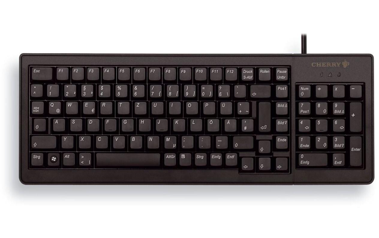 CHERRY G84-5200 – Tastatur, kabelgebunden (USB), CH-Layout (DE-CH), Fullsize (mit Ziffernblock) – für Windows