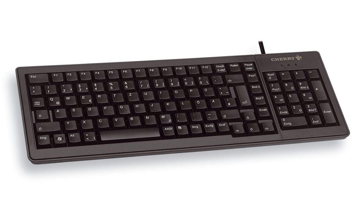CHERRY G84-5200 – Tastatur, kabelgebunden (USB), CH-Layout (DE-CH), Fullsize (mit Ziffernblock) – für Windows