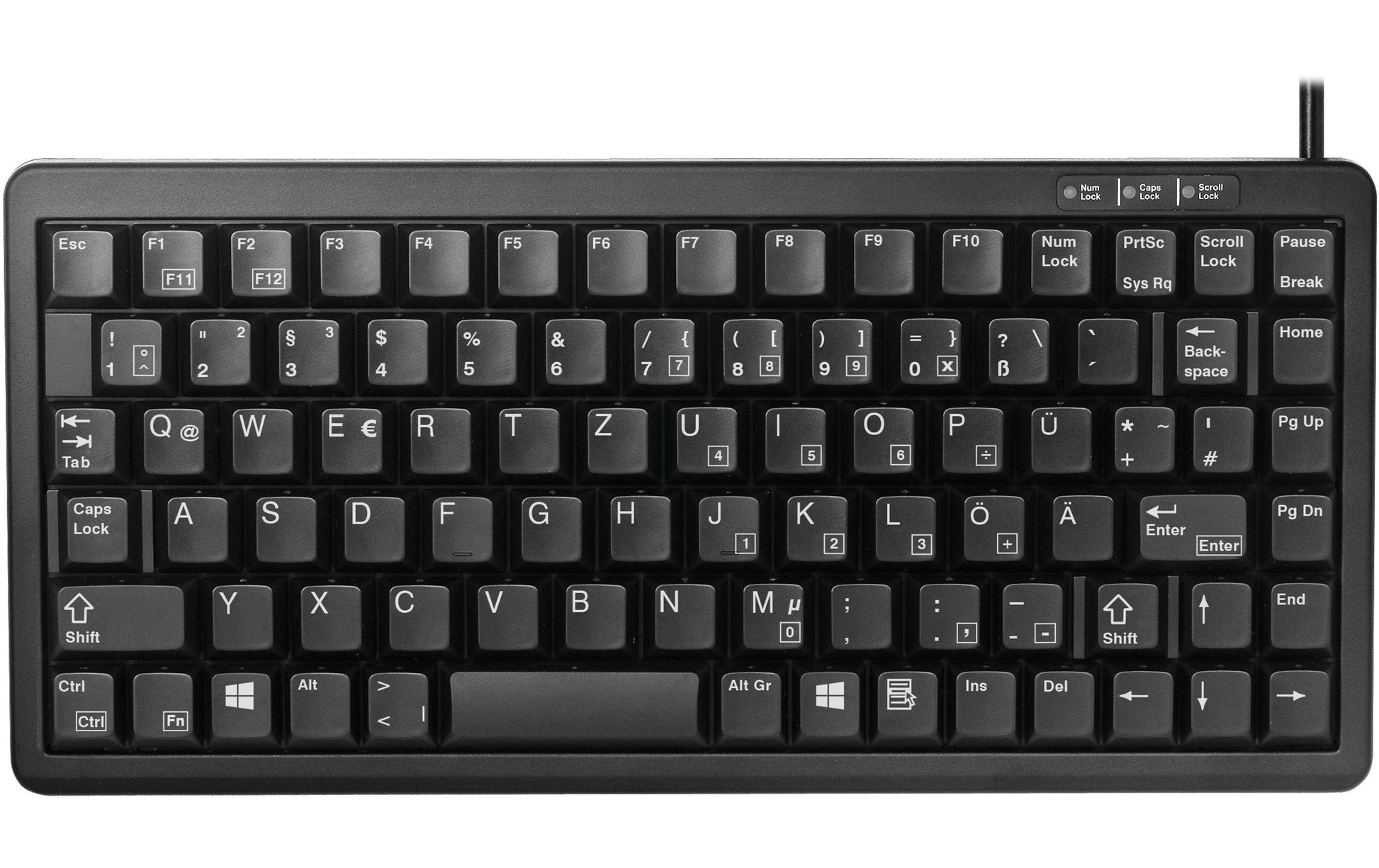 CHERRY G84-4100 – Tastatur, kabelgebunden, CH-Layout (DE-CH), mechanisch, schwarz