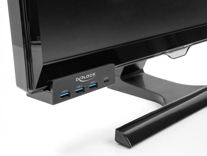 DeLOCK 64284 USB-Hub – USB-A, 3× USB-A, 1× USB-C, für Windows/Mac/Linux