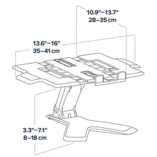 Ergotron Neo-Flex Laptop-Ständer – Höchstgewicht 6,4 kg, Höhenverstellung 15 cm – Schwarz