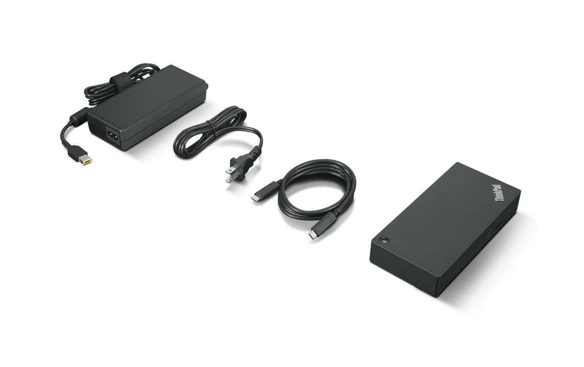 Lenovo 40AY0090CH Dockingstation – USB-C, 2× DP, 1× HDMI, 90 W PD, GbE, für ThinkPad X1 Carbon/X1 Yoga